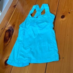 Teal athletic tank top